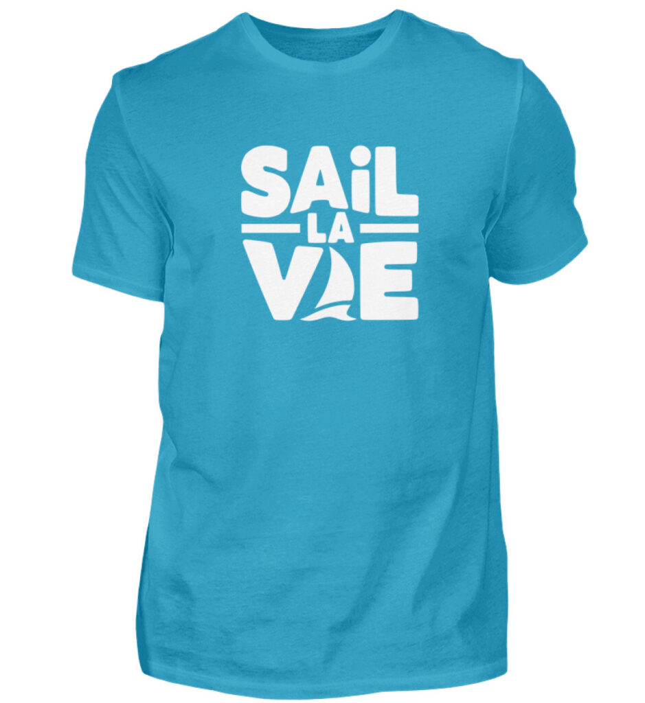 „Sail la Vie“ (Print weiß) - Herren Premium Shirt | Baltic Waves Original - Herren Premiumshirt-3175