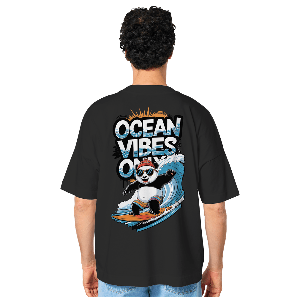 ShirtyMichi | Ocean Vibes Only Panda T-Shirt | Organic Oversize Shirt – Bild 2