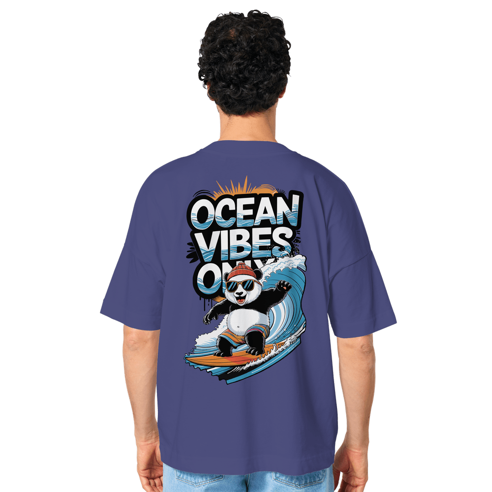 ShirtyMichi | Ocean Vibes Only Panda T-Shirt | Organic Oversize Shirt – Bild 3