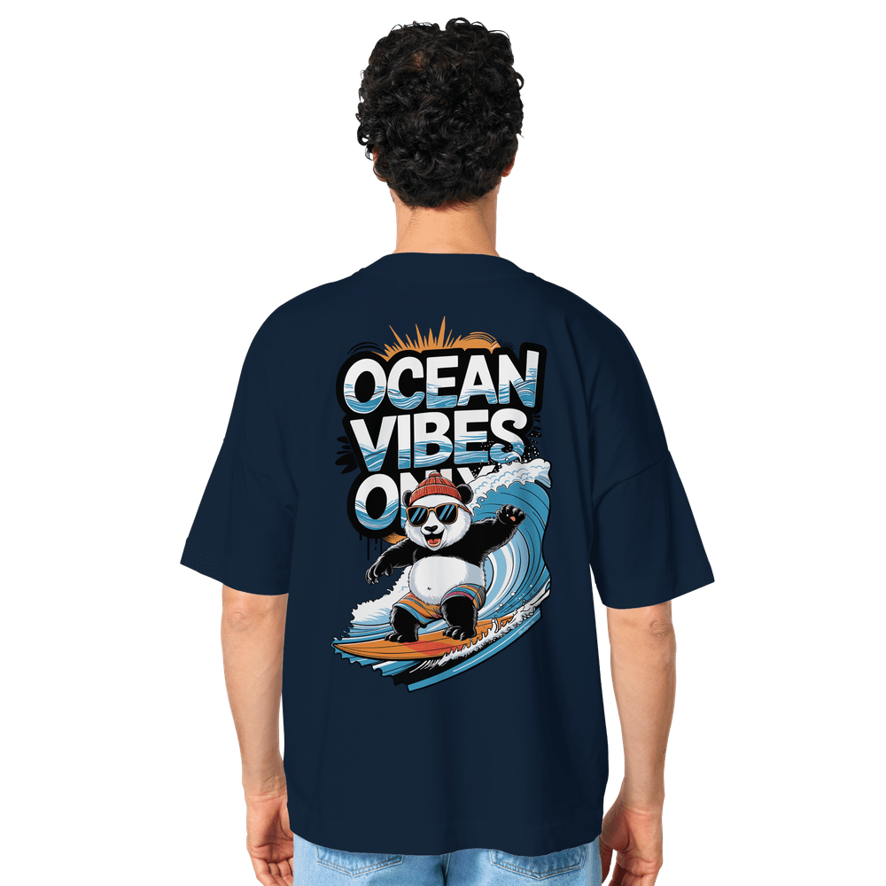 ShirtyMichi | Ocean Vibes Only Panda T-Shirt | Organic Oversize Shirt – Bild 4