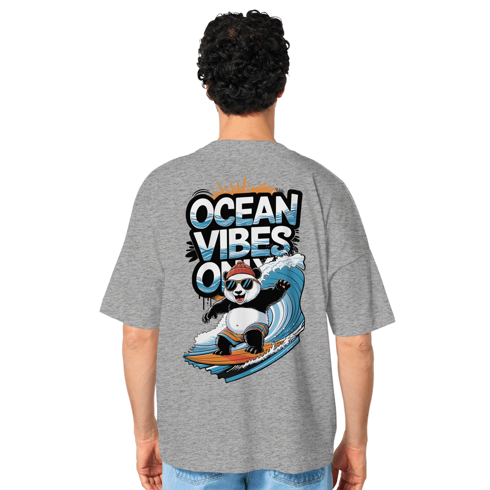 ShirtyMichi | Ocean Vibes Only Panda T-Shirt | Organic Oversize Shirt – Bild 5