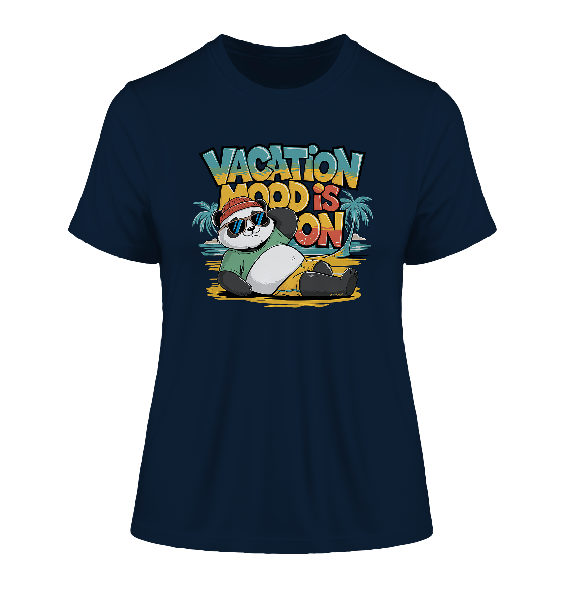 Shirty Michi | Vacation Mood is on Panda T-Shirt | Ladies Organic Shirt – Bild 3
