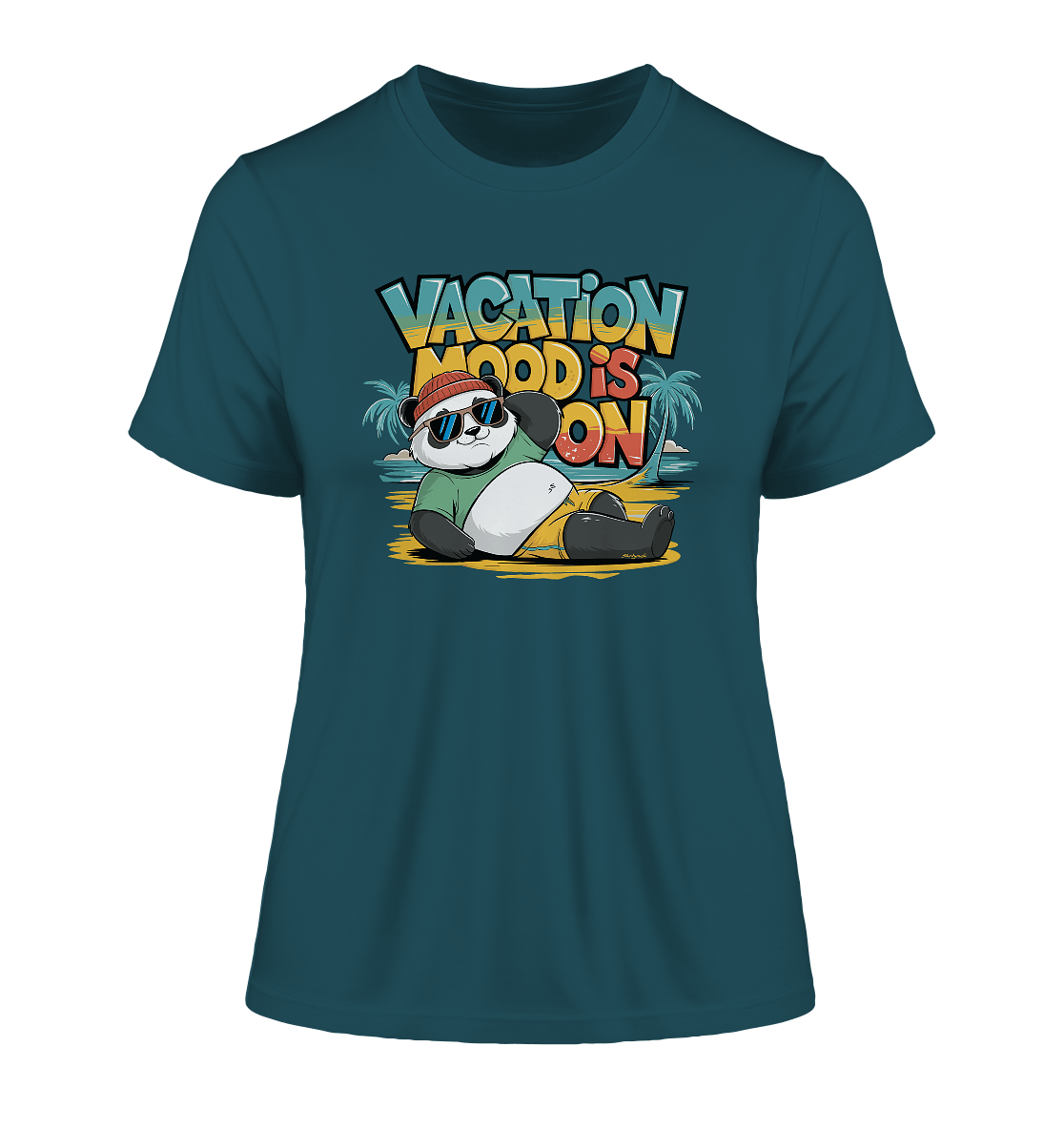 Shirty Michi | Vacation Mood is on Panda T-Shirt | Ladies Organic Shirt – Bild 5