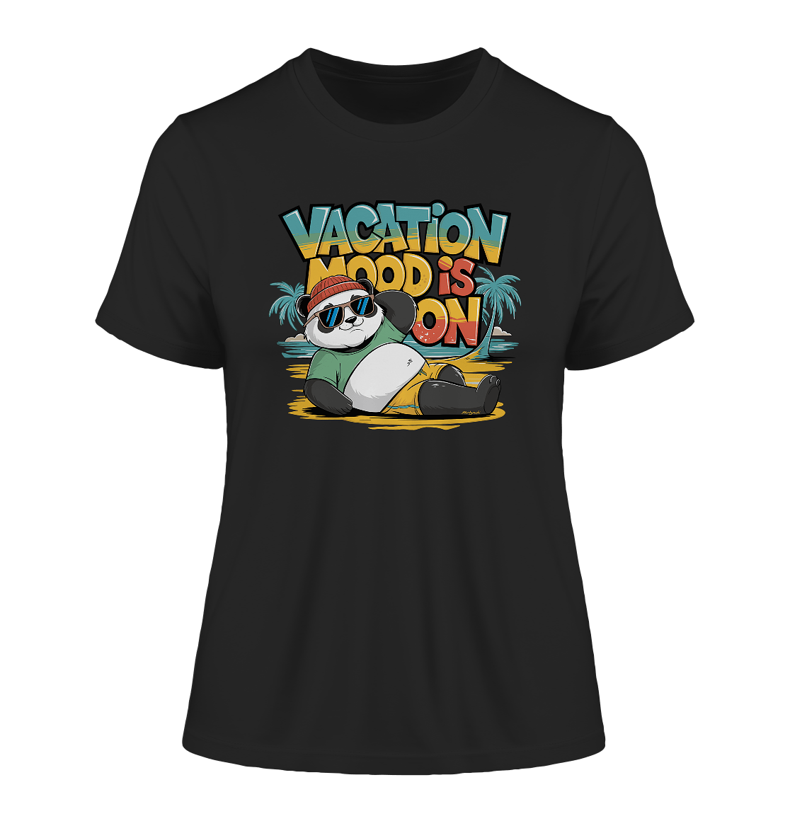 Shirty Michi | Vacation Mood is on Panda T-Shirt | Ladies Organic Shirt – Bild 6