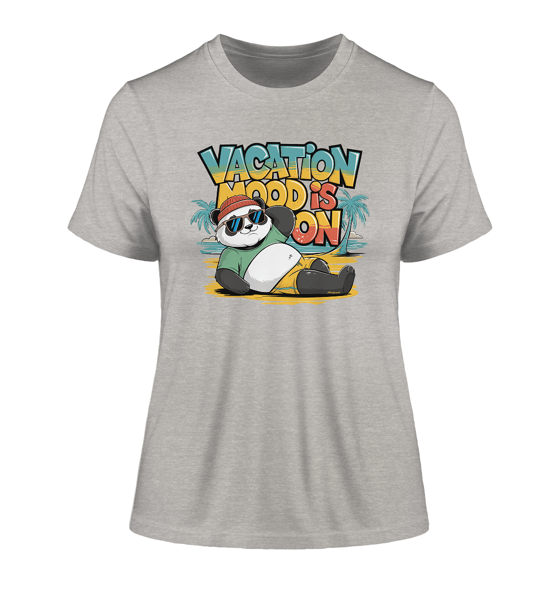 Shirty Michi | Vacation Mood is on Panda T-Shirt | Ladies Organic Shirt – Bild 4