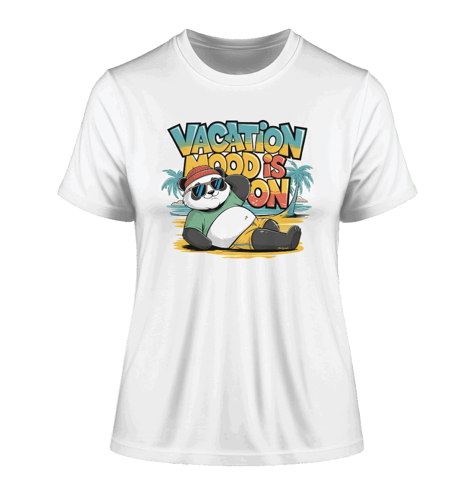 Shirty Michi  | Vacation Mood is on Panda T-Shirt  | Ladies Organic Shirt