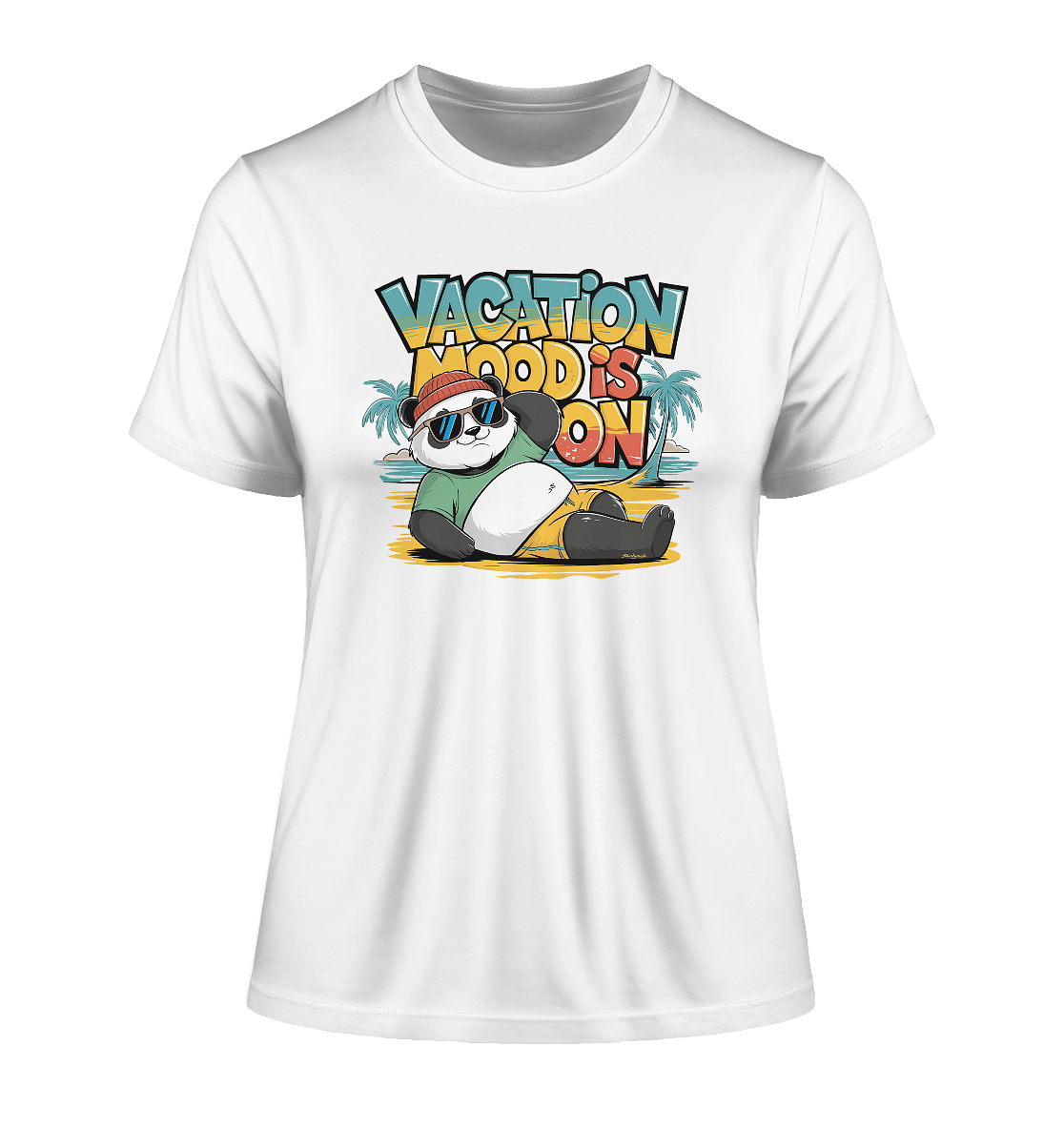 Shirty Michi | Vacation Mood is on Panda T-Shirt | Ladies Organic Shirt