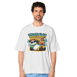 ShirtyMichi | Vacation Mood is on Panda T-Shirt | Organic Oversize Shirt