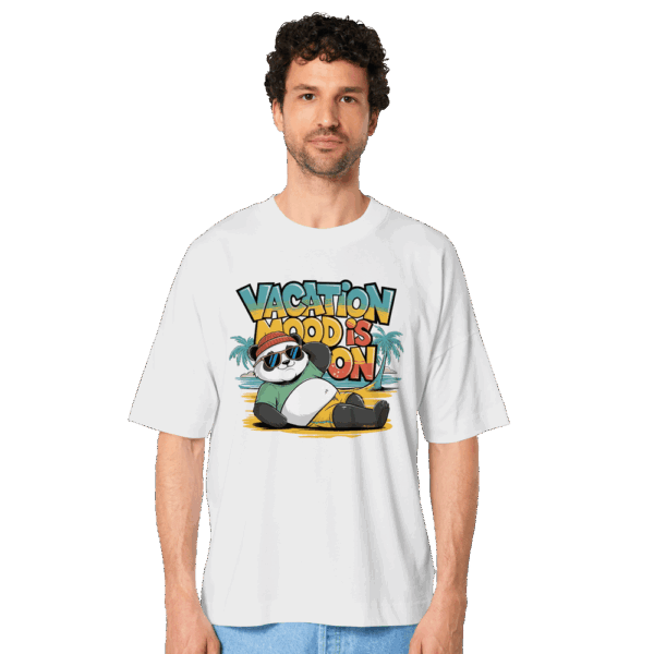 ShirtyMichi | Vacation Mood is on Panda T-Shirt | Organic Oversize Shirt