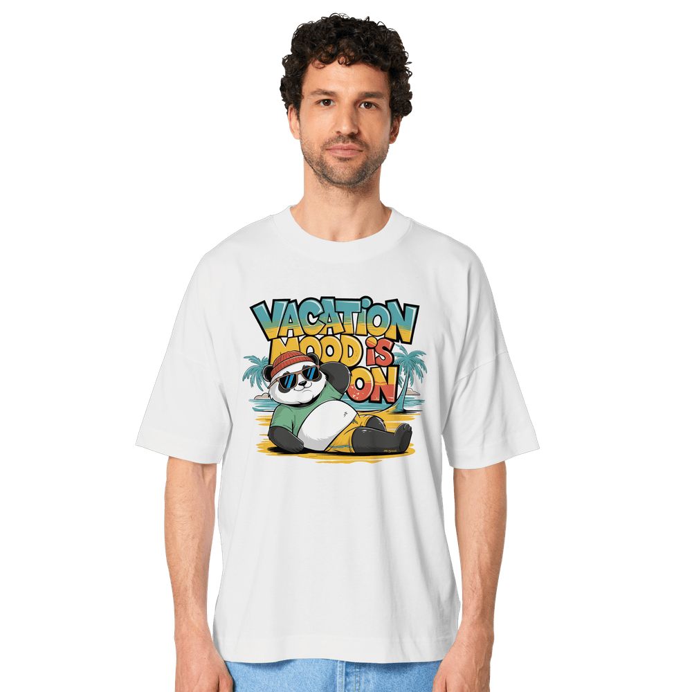 ShirtyMichi | Vacation Mood is on Panda T-Shirt | Organic Oversize Shirt