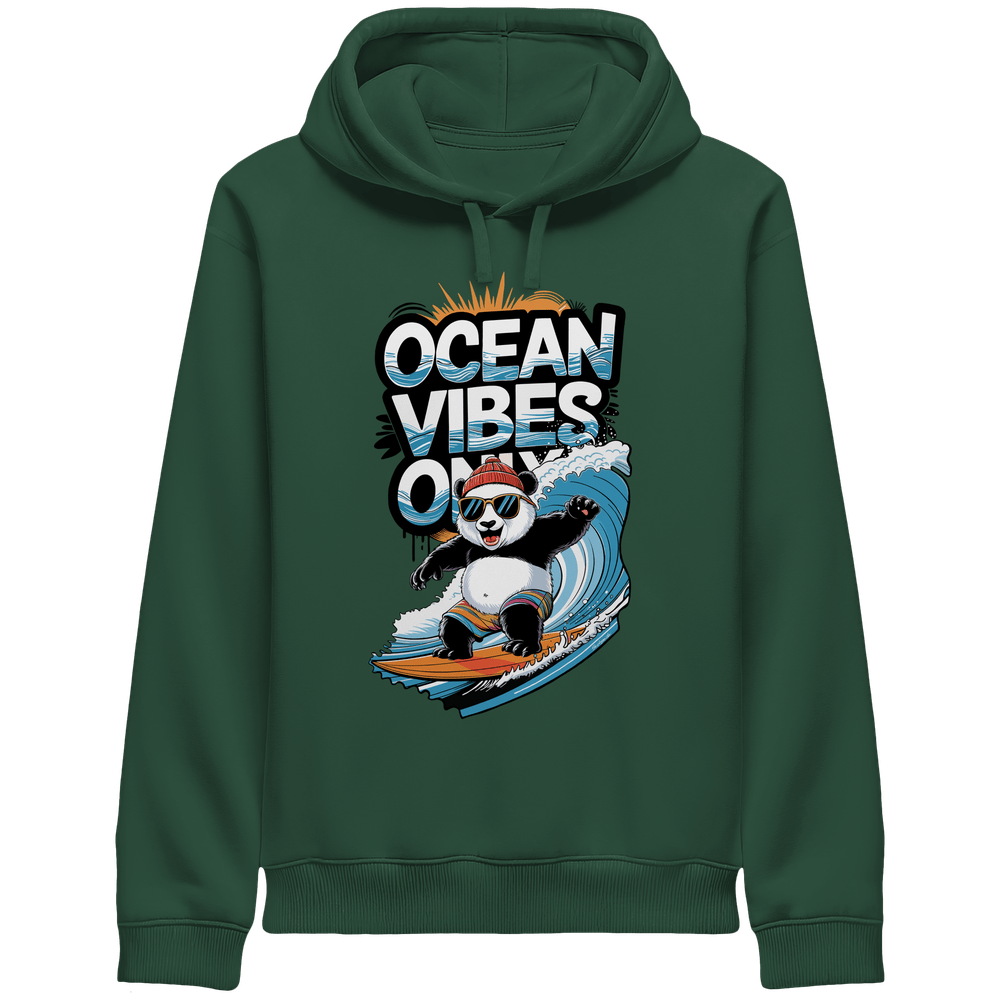 ShirtyMichi | Ocean Vibes Only Panda Hoodie | Organic Hoodie mit Seitentaschen – Bild 2