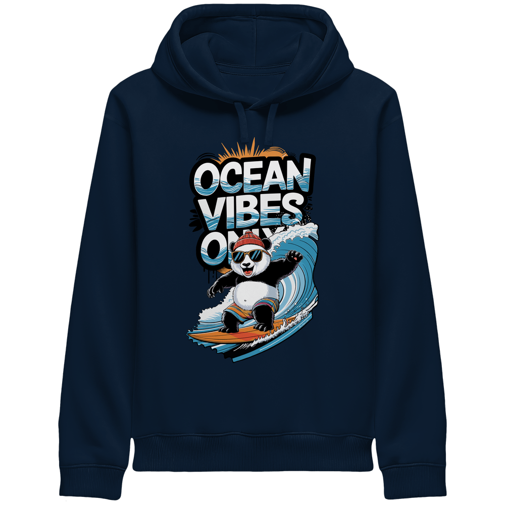 ShirtyMichi | Ocean Vibes Only Panda Hoodie | Organic Hoodie mit Seitentaschen – Bild 3