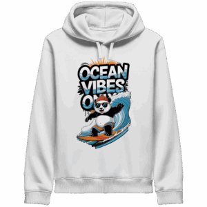 ShirtyMichi | Ocean Vibes Only Panda Hoodie | Organic Hoodie mit Seitentaschen