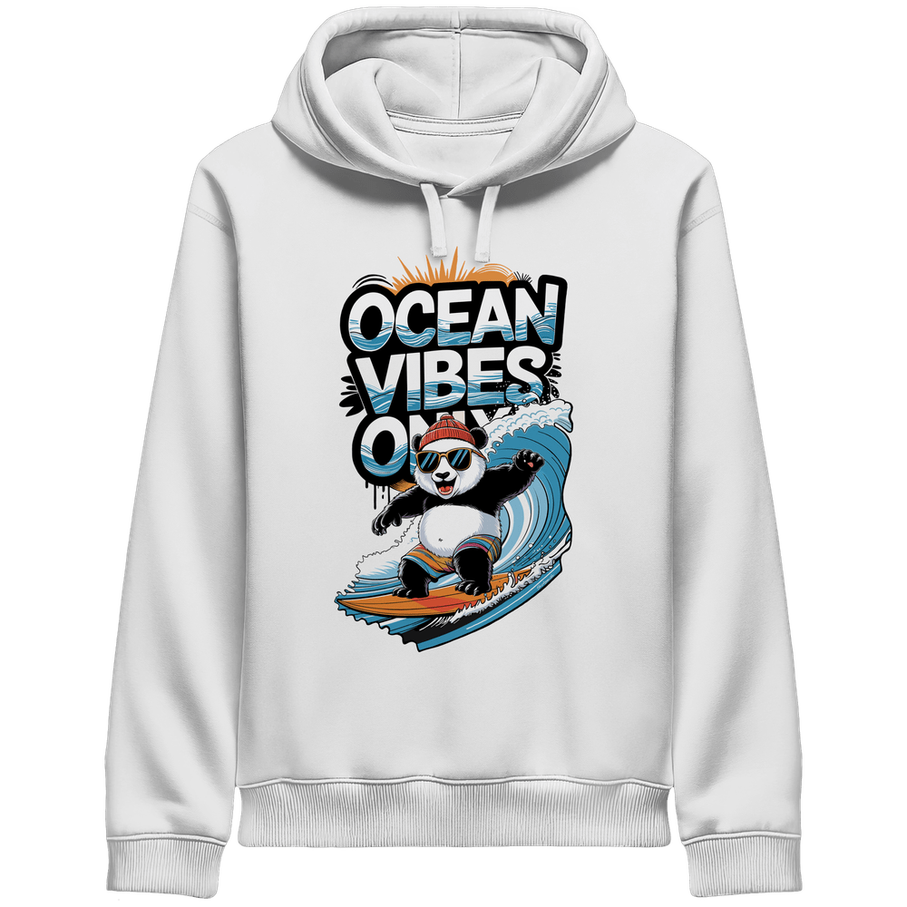 ShirtyMichi | Ocean Vibes Only Panda Hoodie | Organic Hoodie mit Seitentaschen