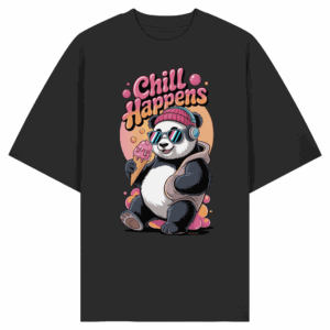 ShirtyMichi | Chill Happens Panda T-Shirt | Organic Oversize Shirt