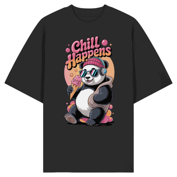 ShirtyMichi | Chill Happens Panda T-Shirt | Organic Oversize Shirt
