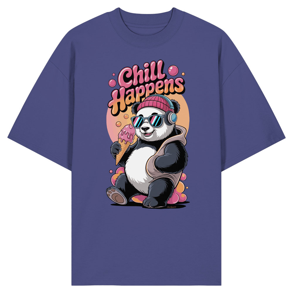 ShirtyMichi | Chill Happens Panda T-Shirt | Organic Oversize Shirt – Bild 2