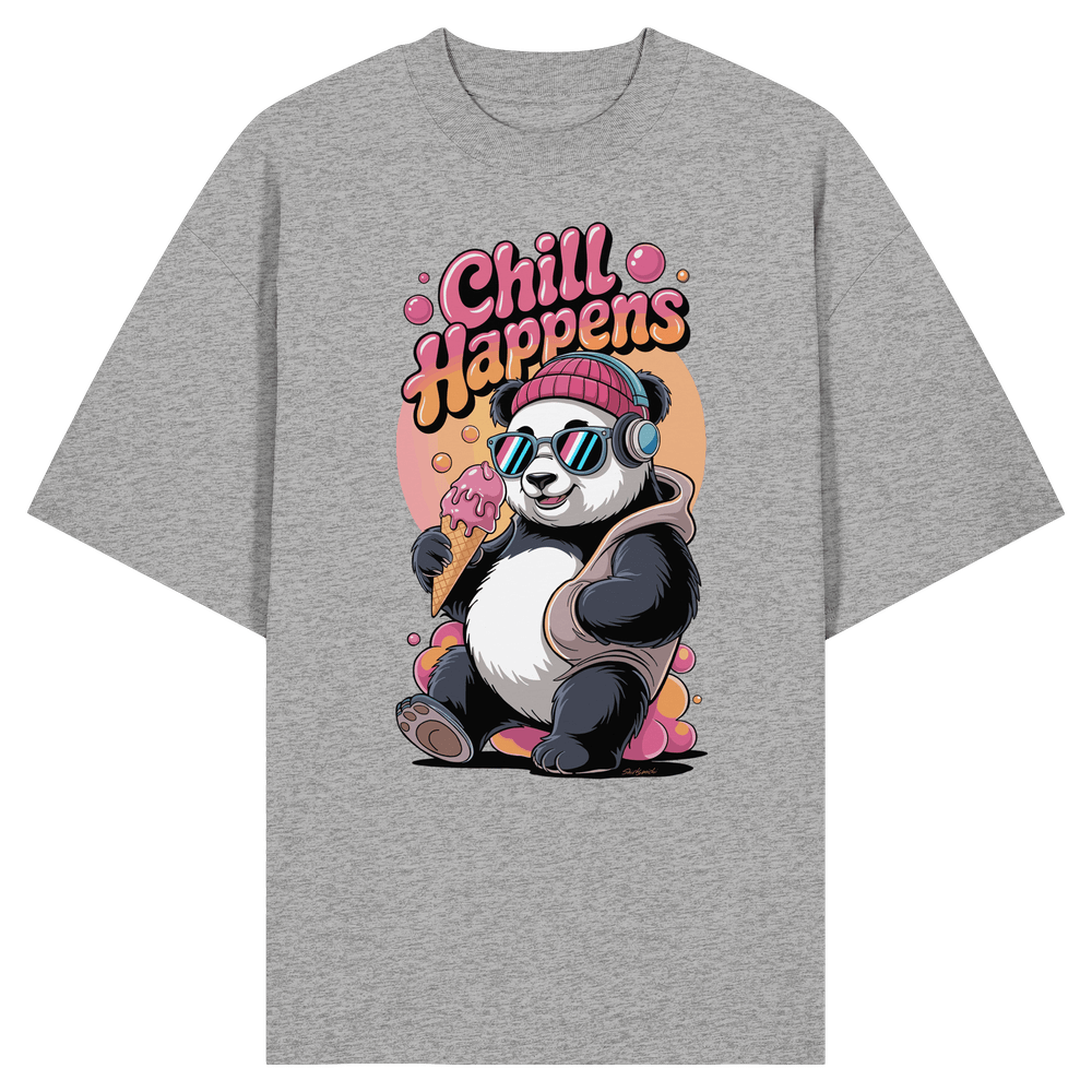 ShirtyMichi | Chill Happens Panda T-Shirt | Organic Oversize Shirt – Bild 3