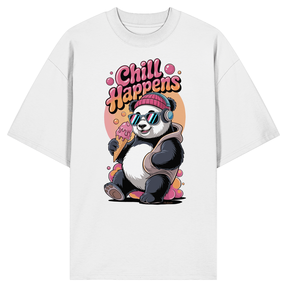 ShirtyMichi | Chill Happens Panda T-Shirt | Organic Oversize Shirt – Bild 4