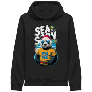 ShirtyMichi | Sea You Soon Panda Hoodie | Organic Hoodie mit Seitentaschen