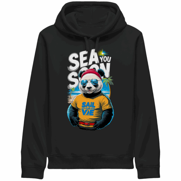 ShirtyMichi | Sea You Soon Panda Hoodie | Organic Hoodie mit Seitentaschen