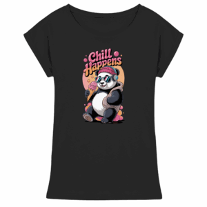ShirtyMichi | Chill Happens T-Shirt | Damen-Shirt mit verlängerten Schultern