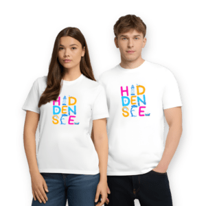 Hiddensee T-Shirt weiß – buntes Ostsee Design von Baltic Waves
