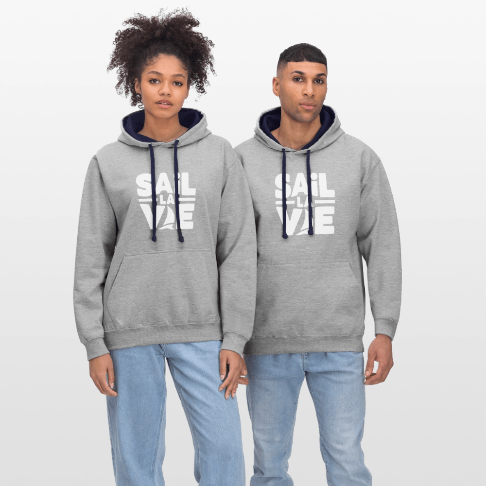 Baltic Waves | Sail la Vie Hoodie | Kontrast Unisex-Hoodie – Bild 2