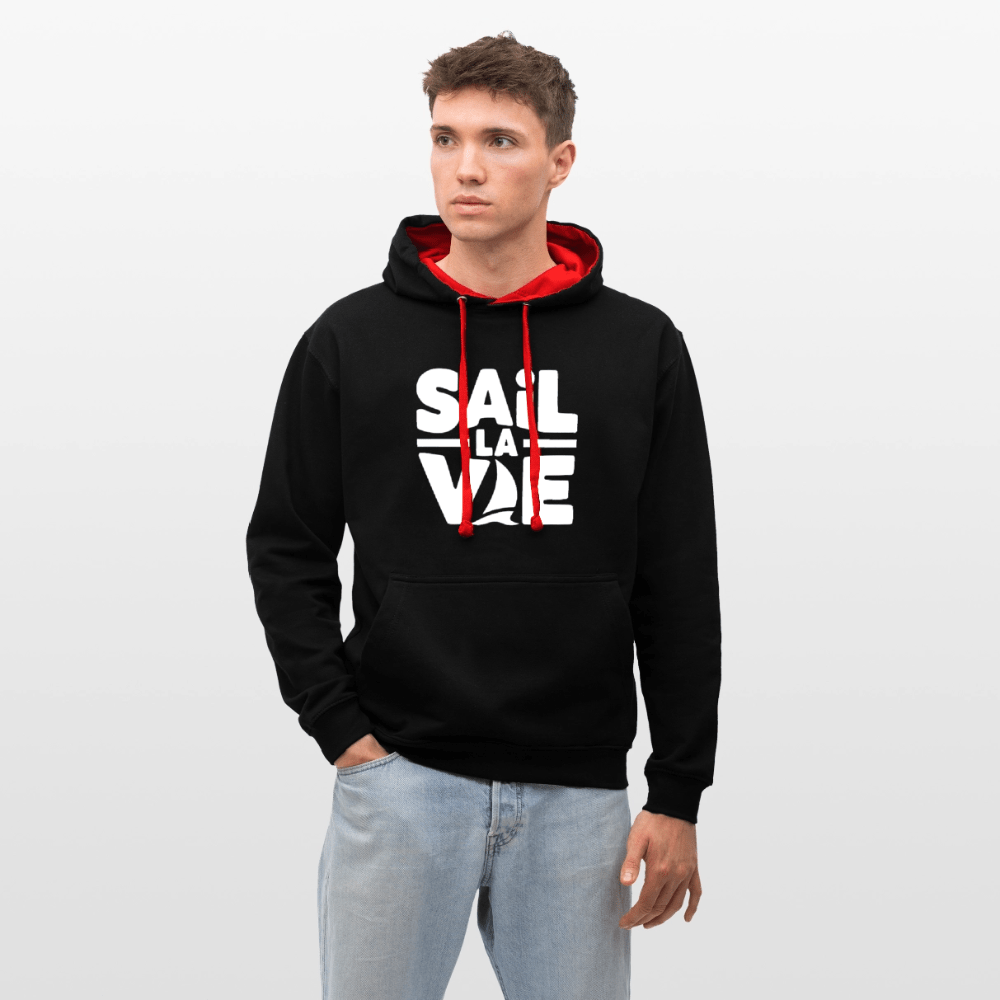 Baltic Waves | Sail la Vie Hoodie | Kontrast Unisex-Hoodie