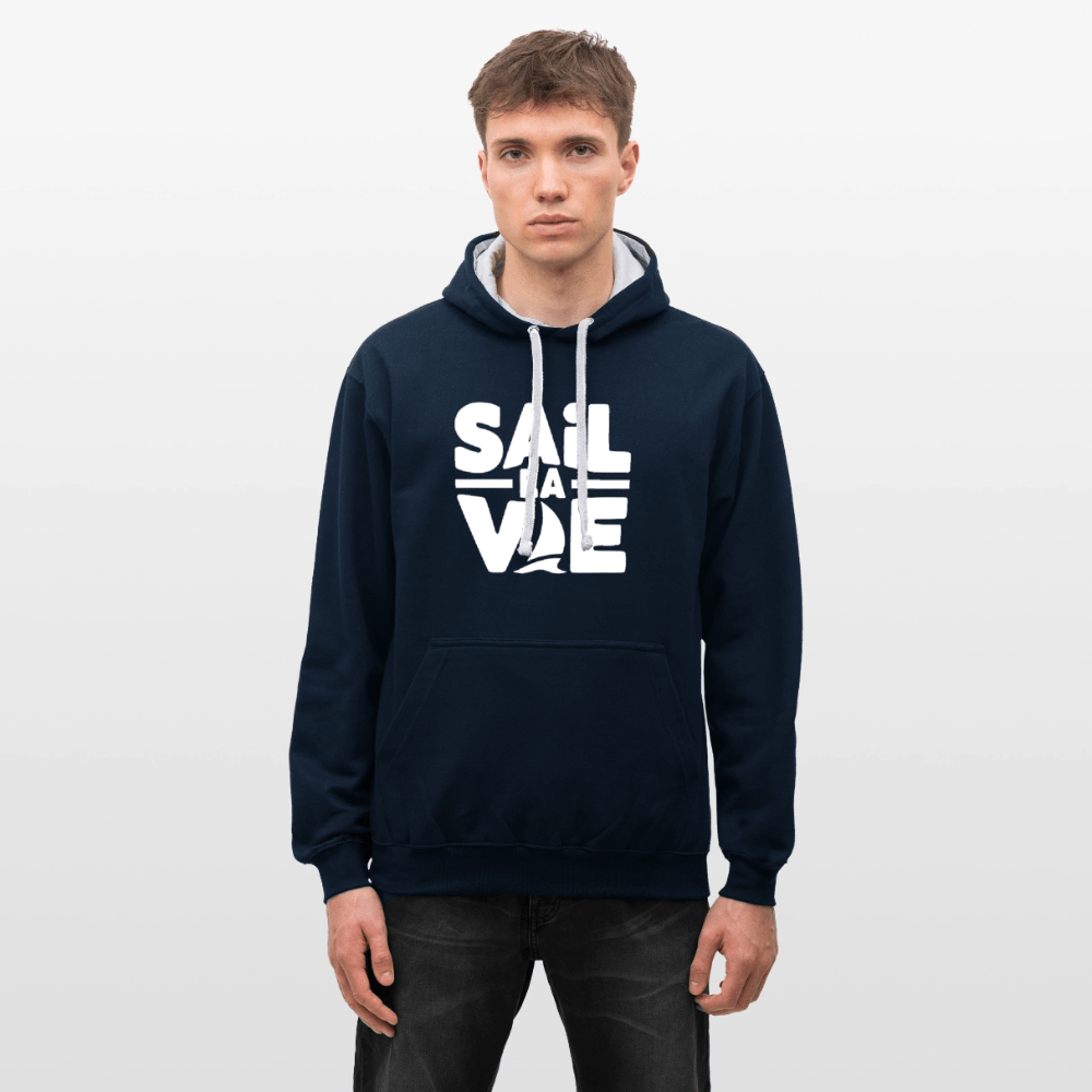 Baltic Waves | Sail la Vie Hoodie | Kontrast Unisex-Hoodie – Bild 3