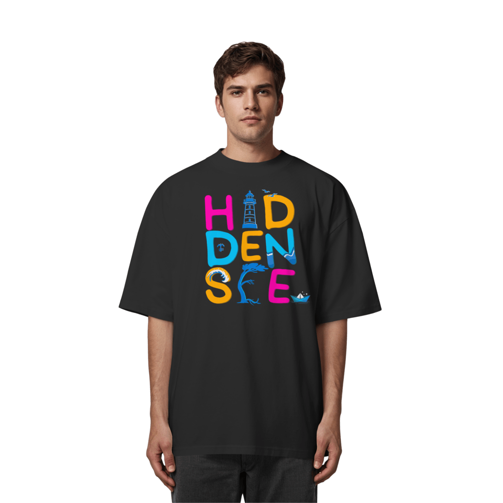 Hiddensee Oversize T-Shirt schwarz