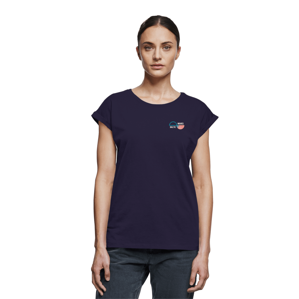 Damen Shirt mit verlängerten Schultern von Baltic Waves in Navy
