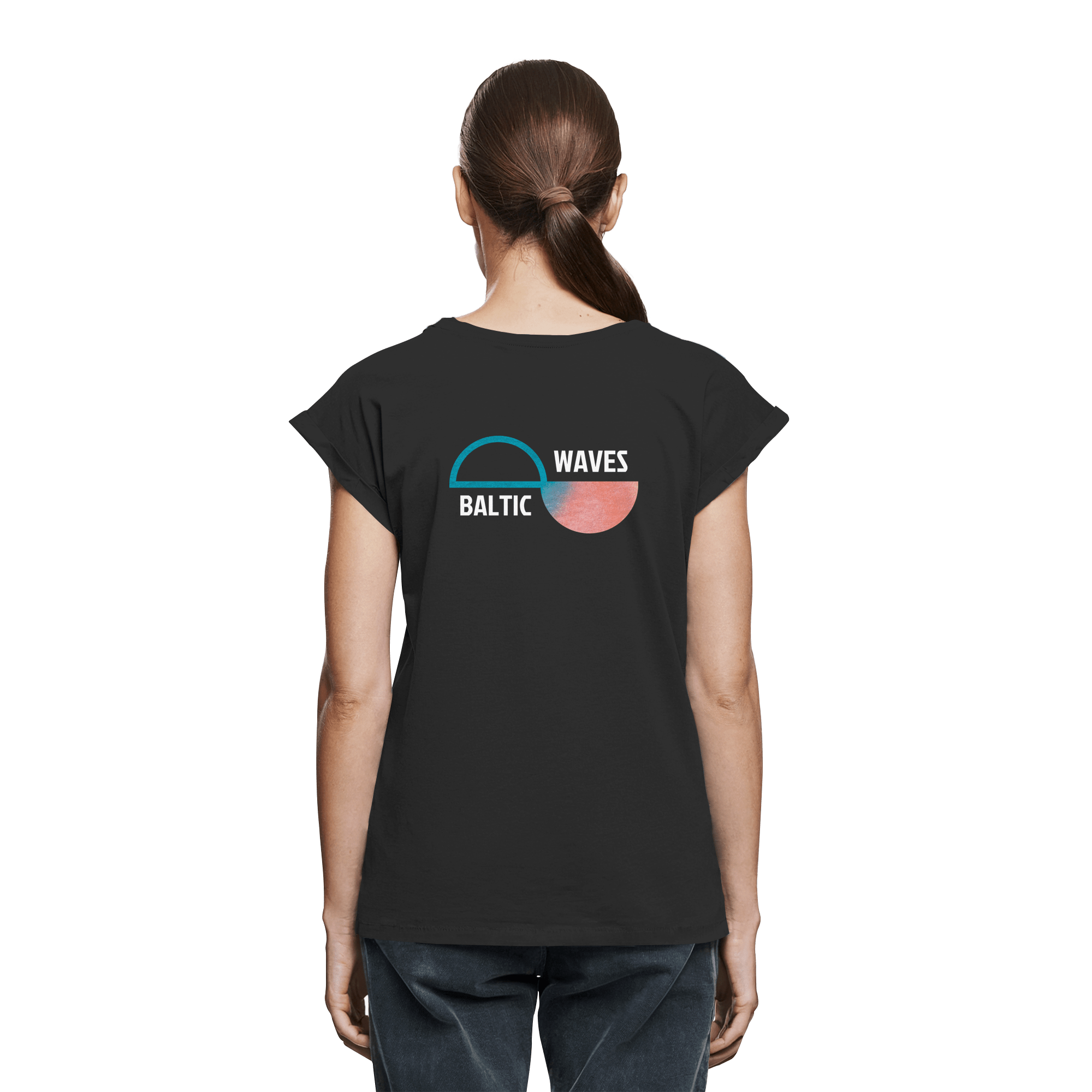 Baltic Waves Signature - Damen-Shirt mit verlängerten Schultern – Bild 2