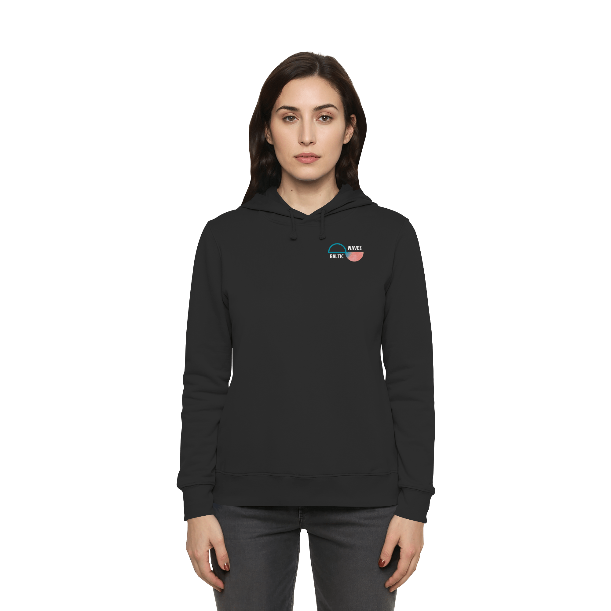 Baltic Waves Signature | Damen Organic Hoodie mit Seitentaschen